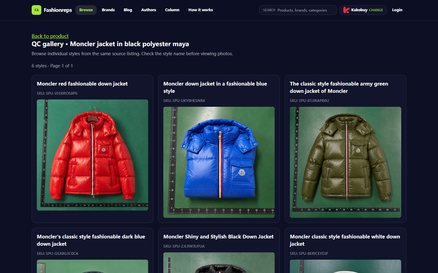 Moncler Jacket Packing Cost Checks Before Submission