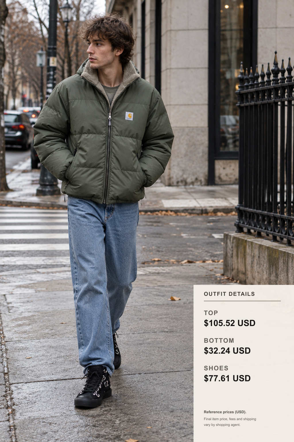 carhartt Jacket: 3 Fall-Winter Looks outfit 2 full-body street style for fashionreps