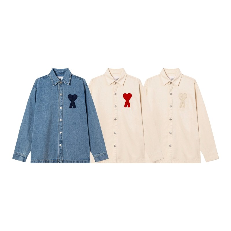 Ami Paris Heart-Embroidered Denim Shirt Review: Two Weeks Layered Under a Jacket at $47.01