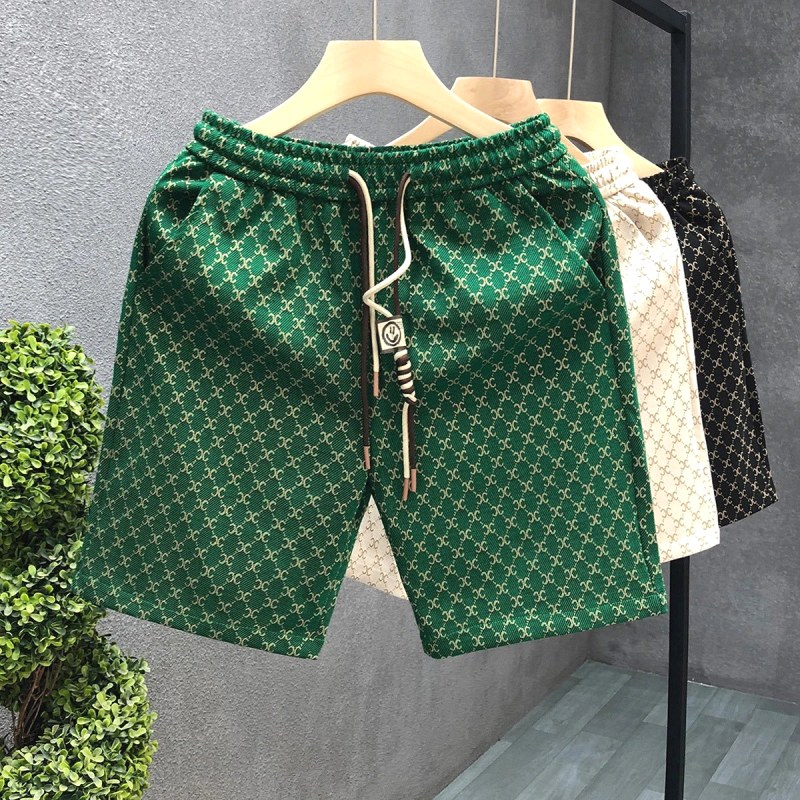 Celine All-Over Print Green Shorts: Testing the $5.22 Beltless Drawstring Cut