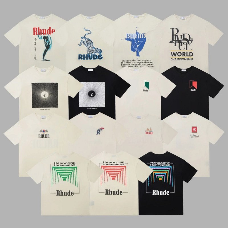 Rhude Multicolor T-Shirt Collection Review: A Two-Week Summer Rotation in a Boxy Combed-Cotton Tee